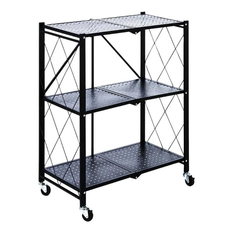 GENERICO - Organizador Estante Plegable 3 Niveles Ruedas Cocina Living