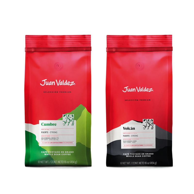 JUAN VALDEZ - Pack Café Grano Cumbre y Volcán 454g