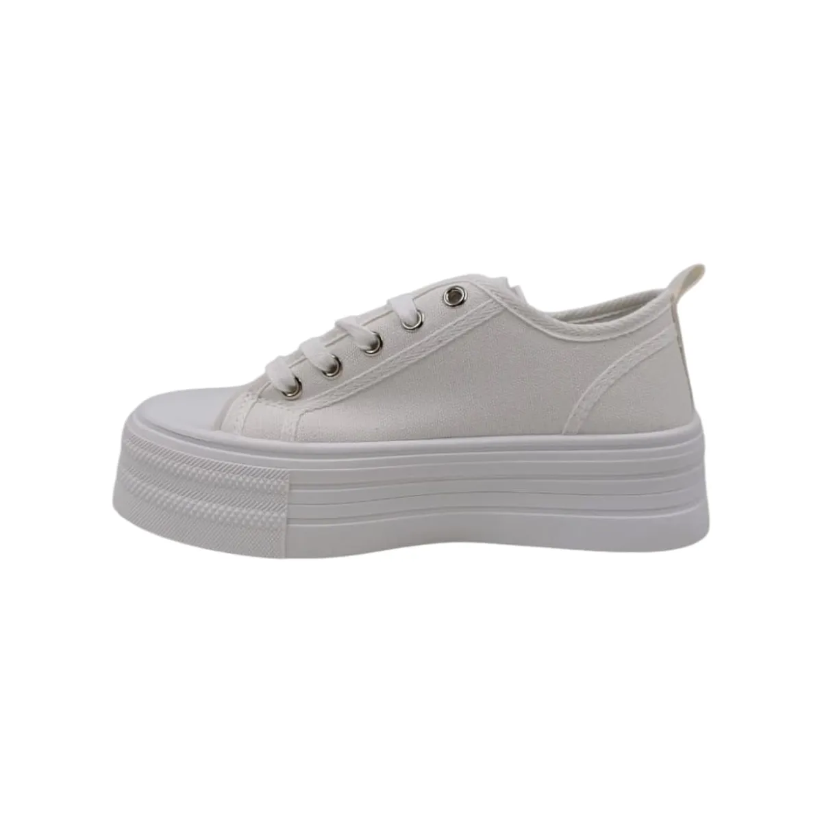 HERIEL - Zapatilla Blanca Plataforma Mujer