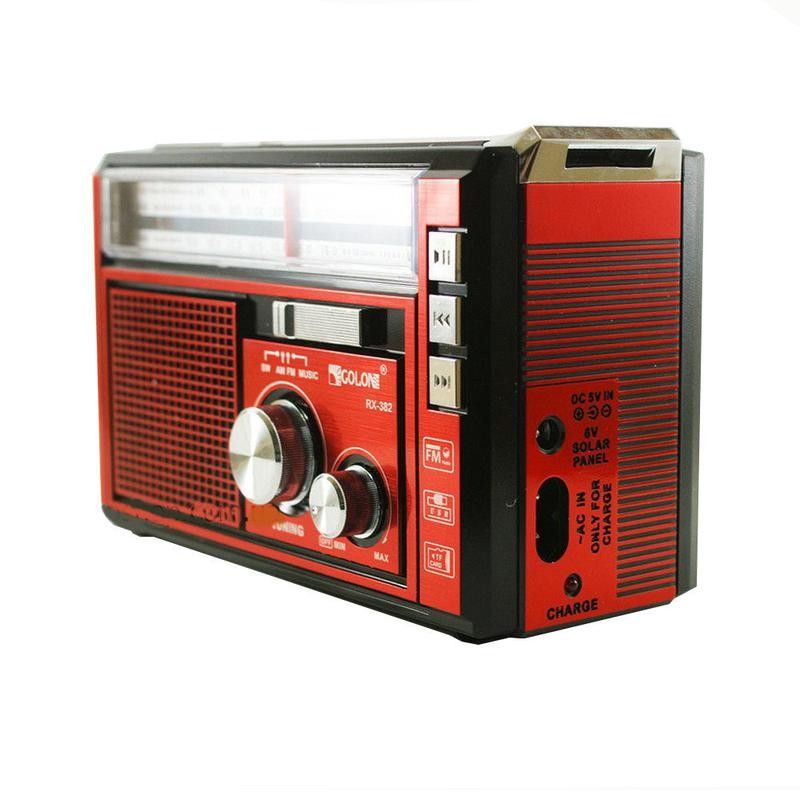 MOVI - Radio AM-FM con Linterna Panel solar Recargable