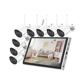 GENERICO - Kit Dvr 8 Cámaras Cctv Wifi 3mp Con Pantalla Alta Definicion