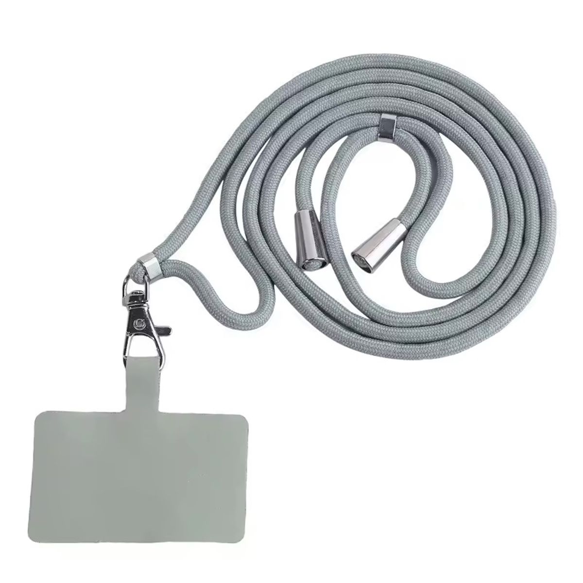 GENERICO - Colgante Para Carcasa Celular Universal Unicolor Cordón Ajustable Gris