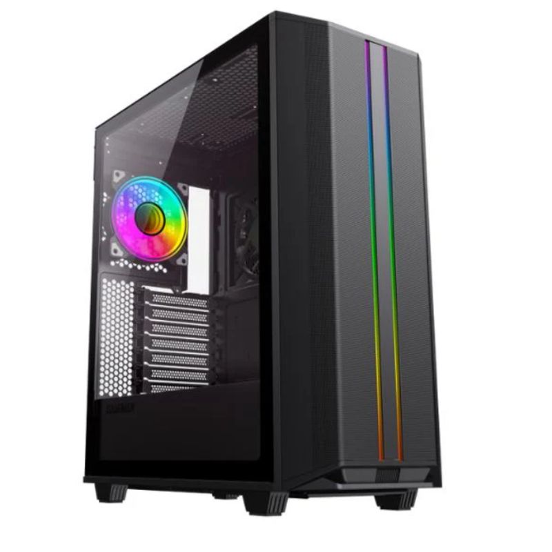 GAMEMAX - Gabinete GameMax Precision - S/Fuente - E-ATX - Negro - Incluye 1 Fan.