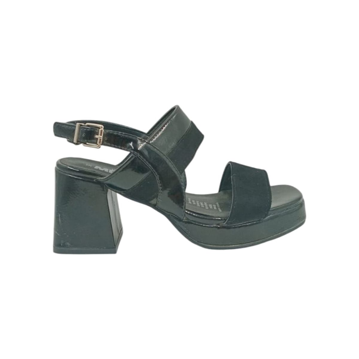 HERIEL - Sandalia Negra Taco Mujer