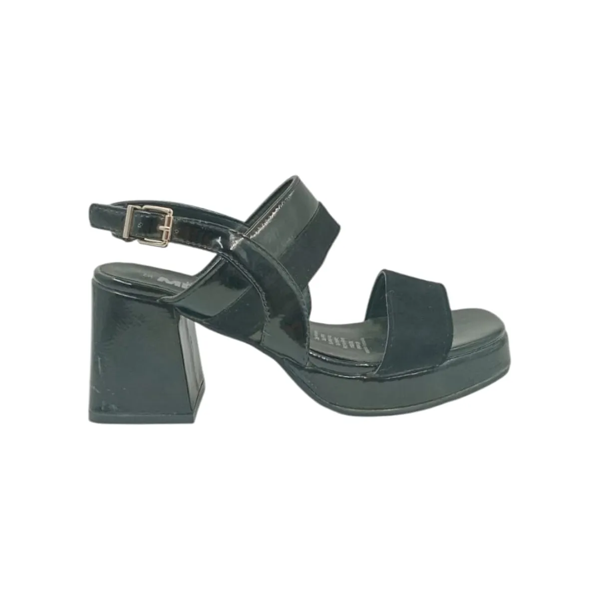 HERIEL - Sandalia Negra Taco Mujer