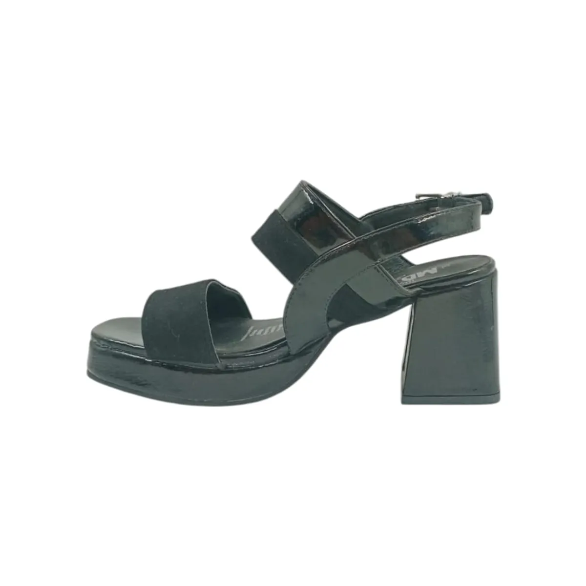 HERIEL - Sandalia Negra Taco Mujer