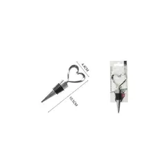 GENERICO - TAPON DE VINO FORMA DE CORAZON CROMADA 105CM