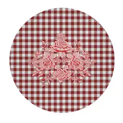 TUYO PRINT - Set 4 Bajoplatos Toile Rojo - 35 cm. - con base -