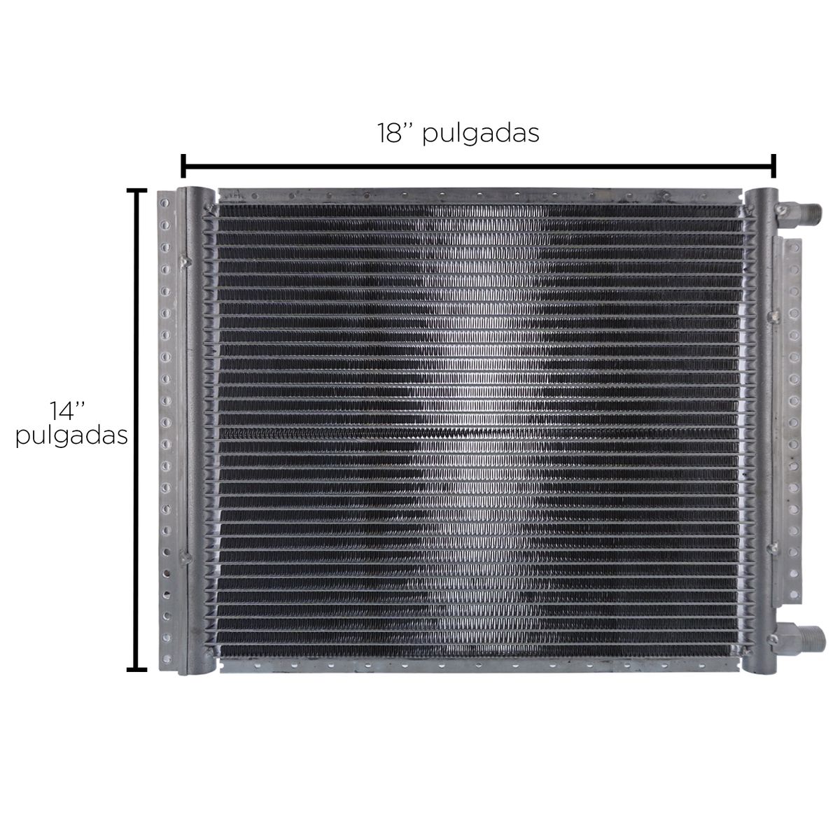 AMERICAN AIR - Condensador de Ac 14X18  4 Rieles Flujo Paralelo Universal.