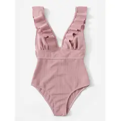 TIOZONEY - Traje de Baño Mujer Rosa