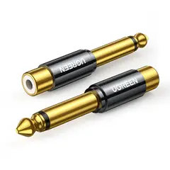 UGREEN - Adaptador RCA H a Plug 63mm Mono Dorado