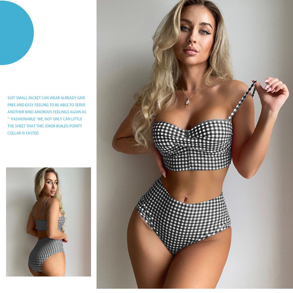 TIOZONEY - Top De Bikini Mujer - Negro