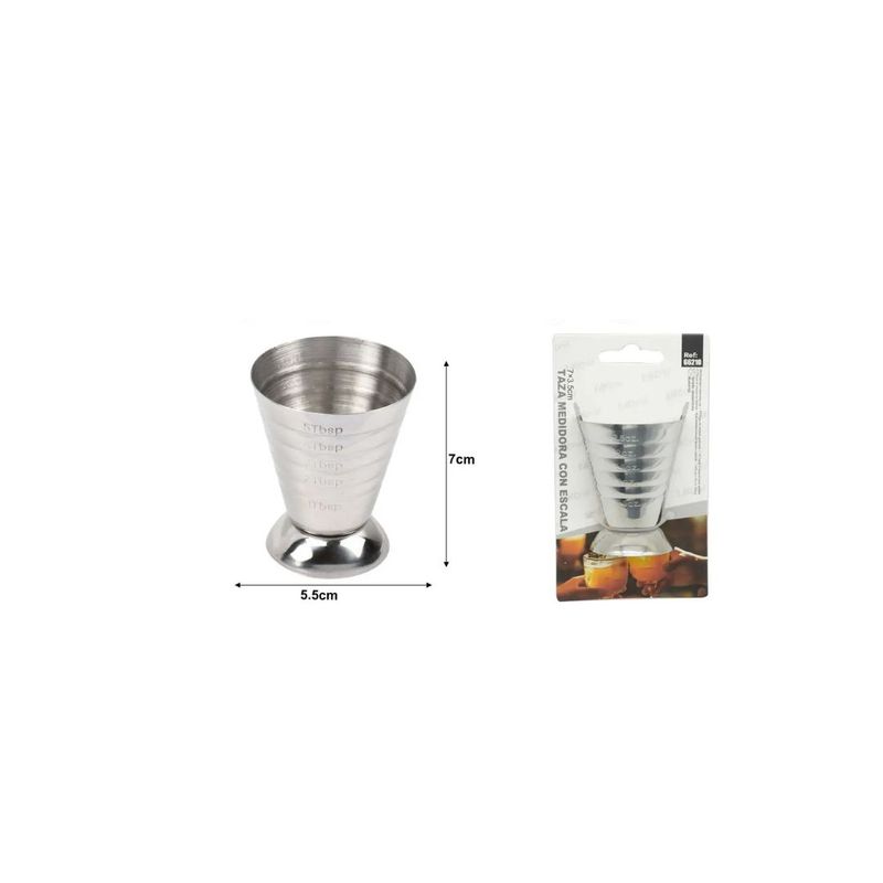 GENERICO - TAZA MEDIDORA CON ESCALA 7CM
