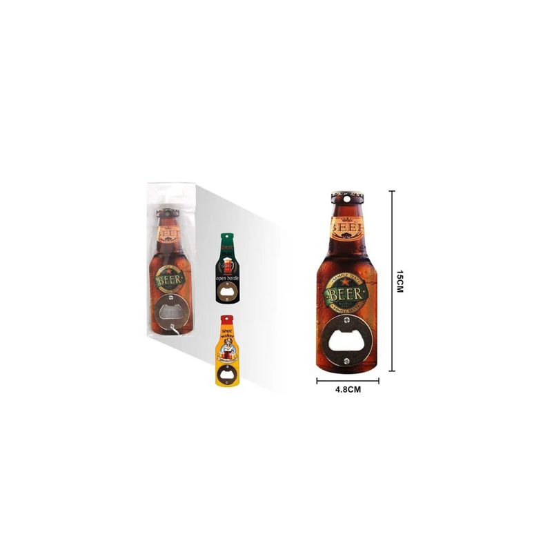 GENERICO - ABREBOTELLAS FORMA DE BOTELLA 15CM