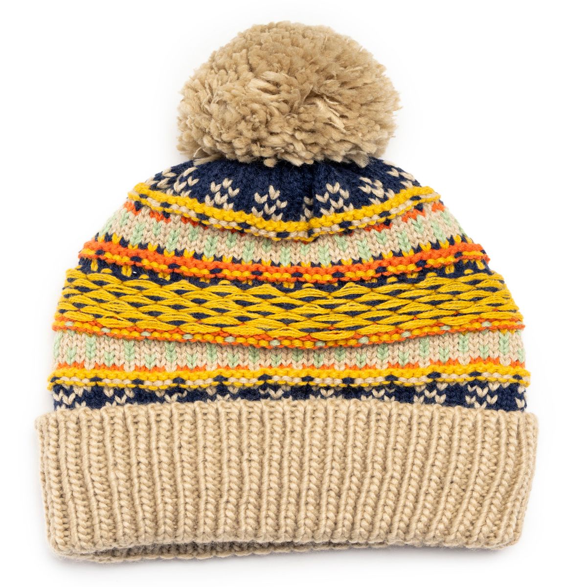 ANDESGEAR - Gorro Unisex Pompon Knited Beanie Beige Andesgear