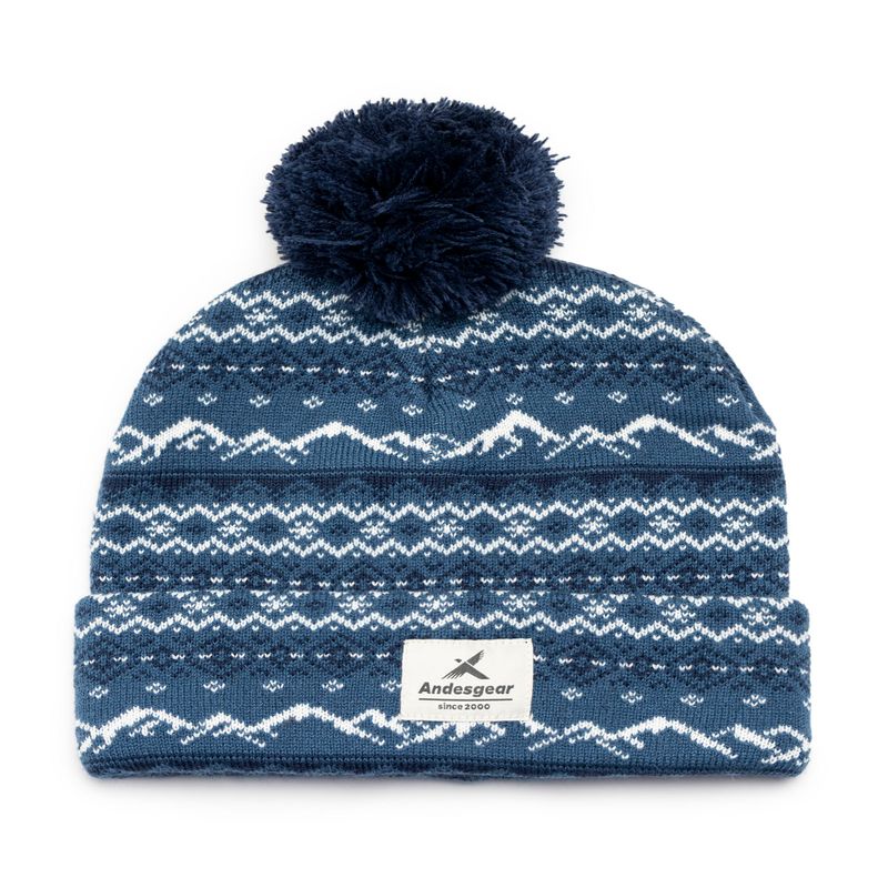 ANDESGEAR - Gorro Unisex Pompon Snow Azul Andesgear