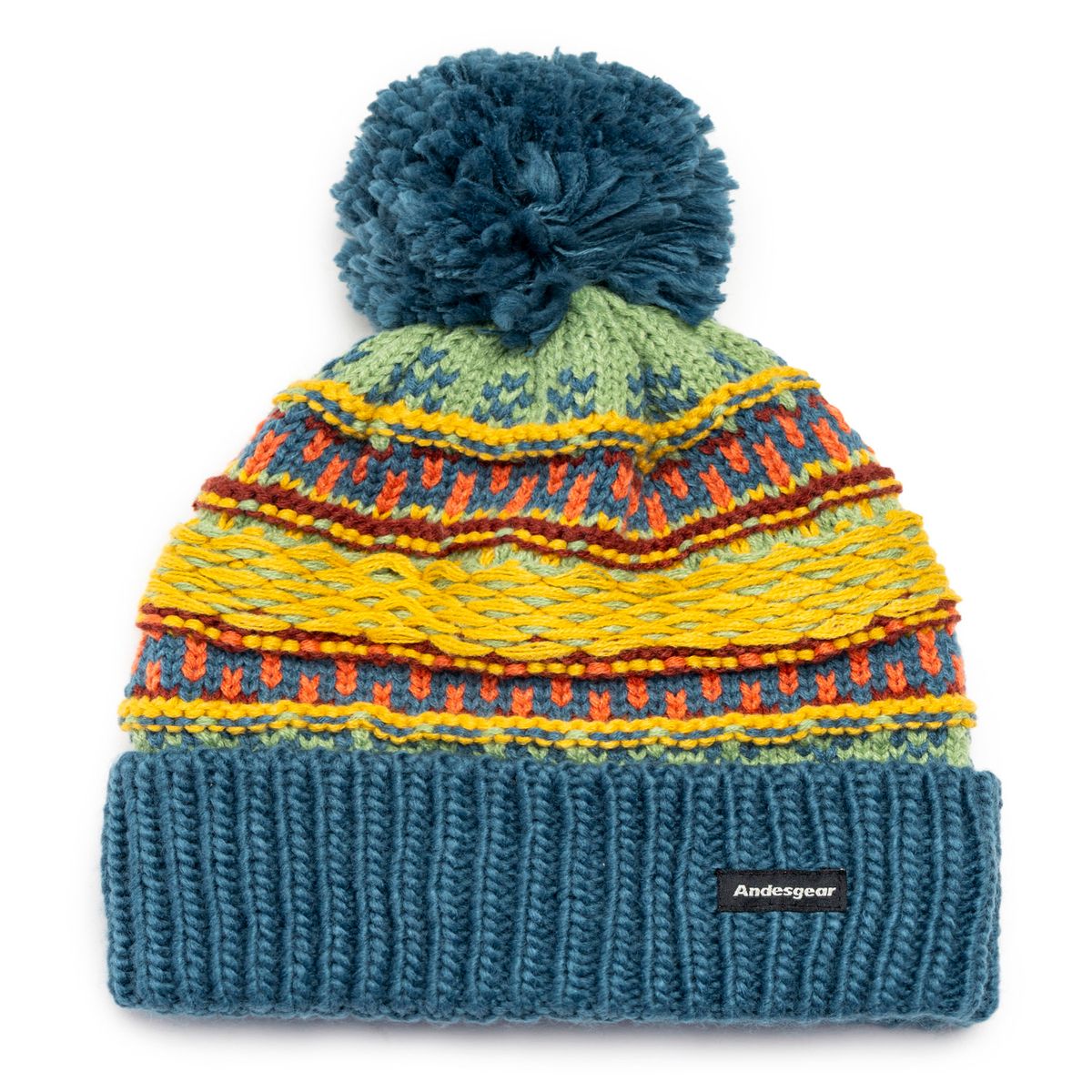 ANDESGEAR - Gorro Unisex Pompon Knited Beanie Azul Andesgear