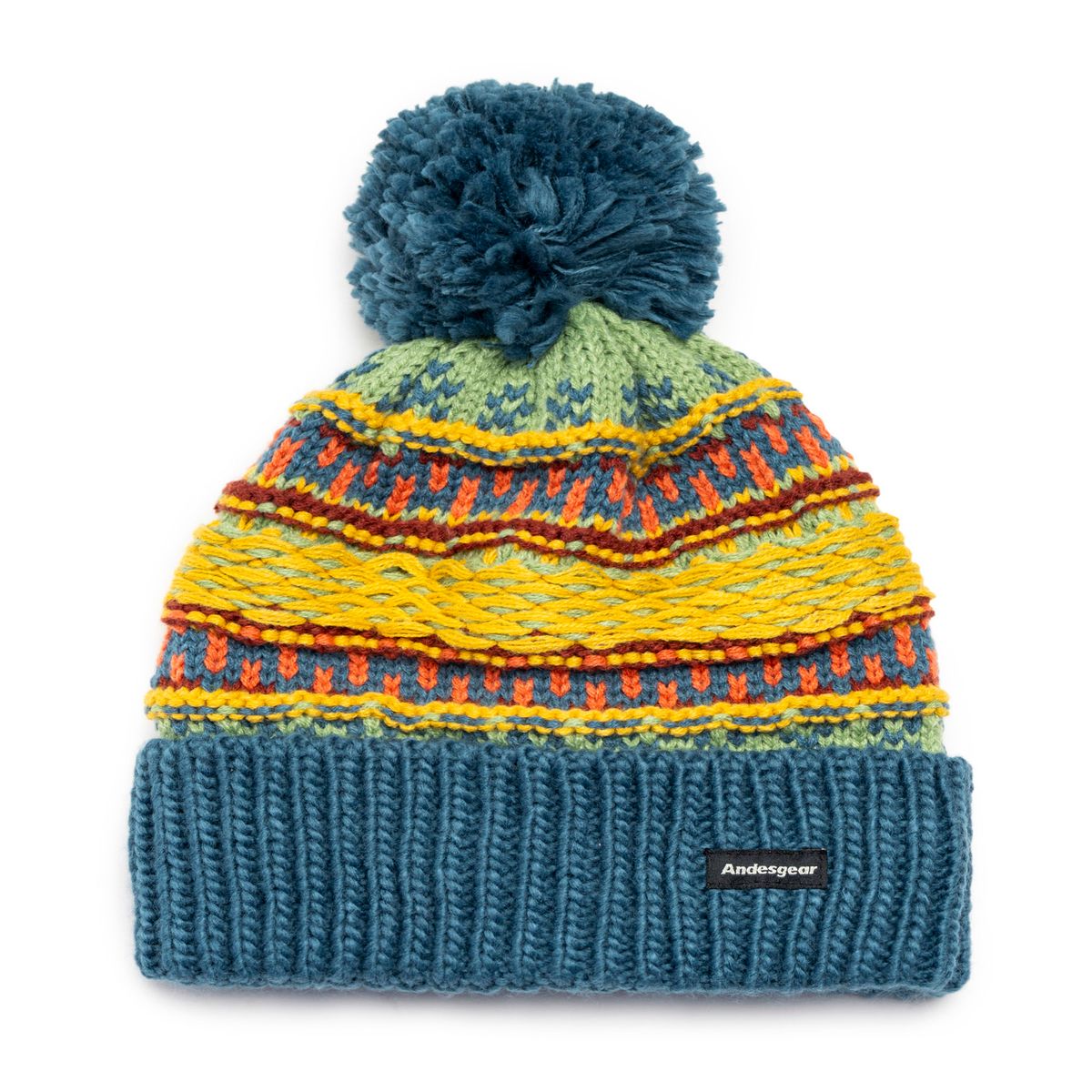 ANDESGEAR - Gorro Unisex Pompon Knited Beanie Azul Andesgear