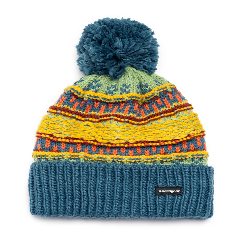ANDESGEAR - Gorro Unisex Pompon Knited Beanie Azul Andesgear