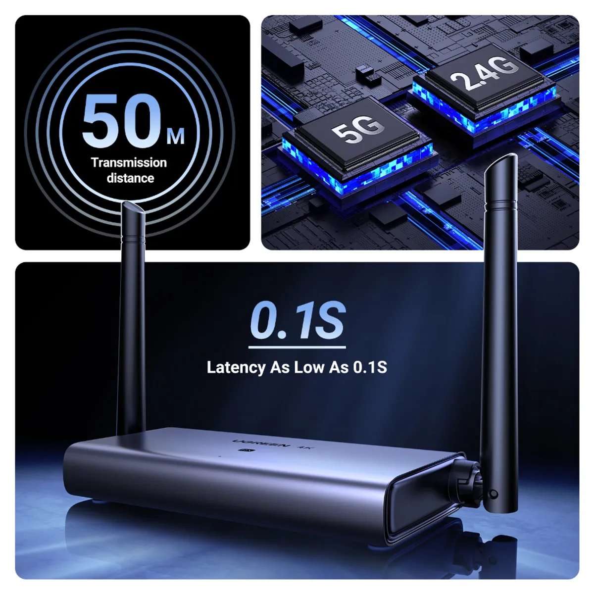 UGREEN - Transmisor HDMI 4K + VGA 50M Ugreen