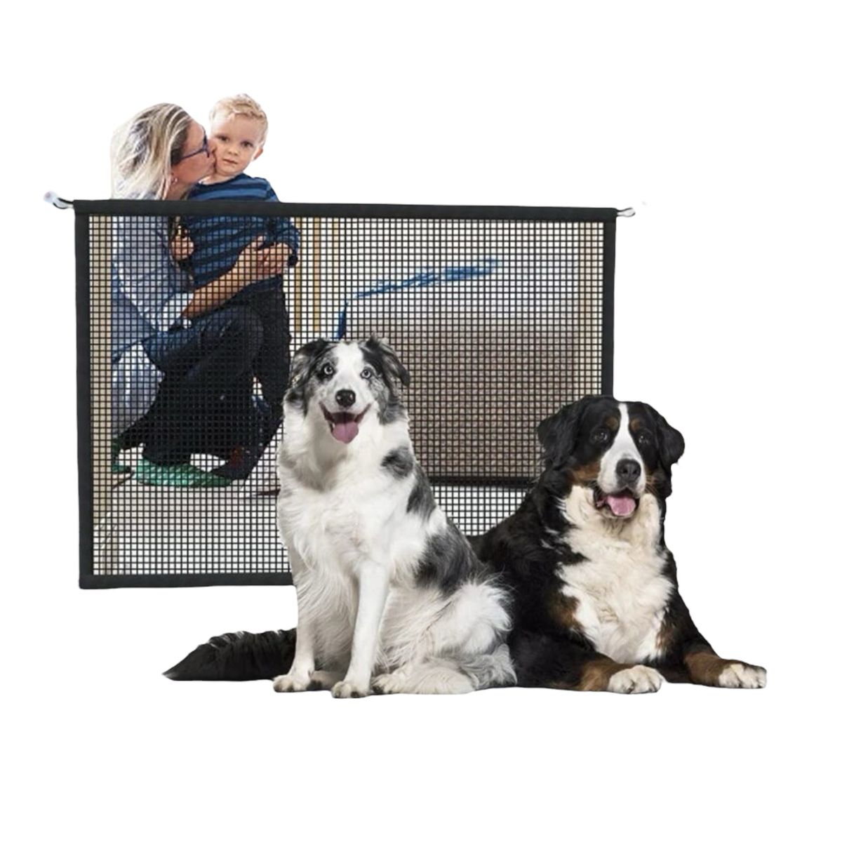 GENERICO - Malla Puerta Mágica Seguridad Bebe Perros Mascotas.