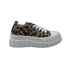 HERIEL - Zapatilla Beige Print Plataforma.