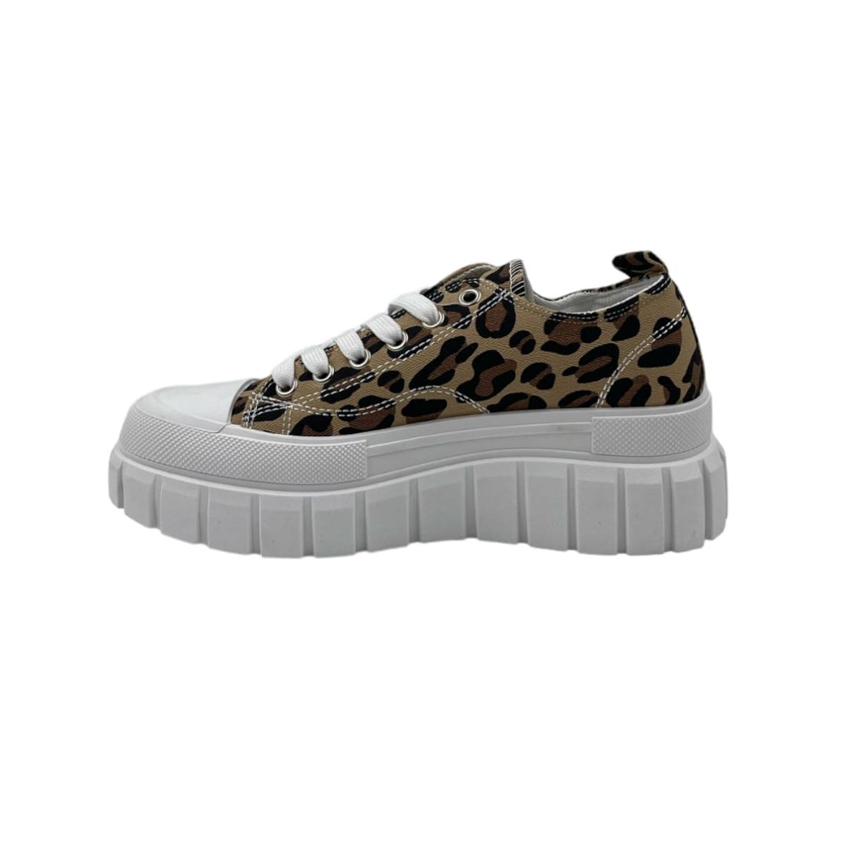 HERIEL - Zapatilla Beige Print Plataforma