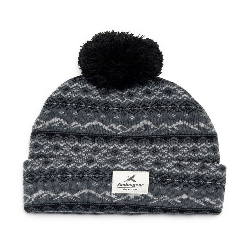 ANDESGEAR - Gorro Unisex Pompon Snow Gris Andesgear