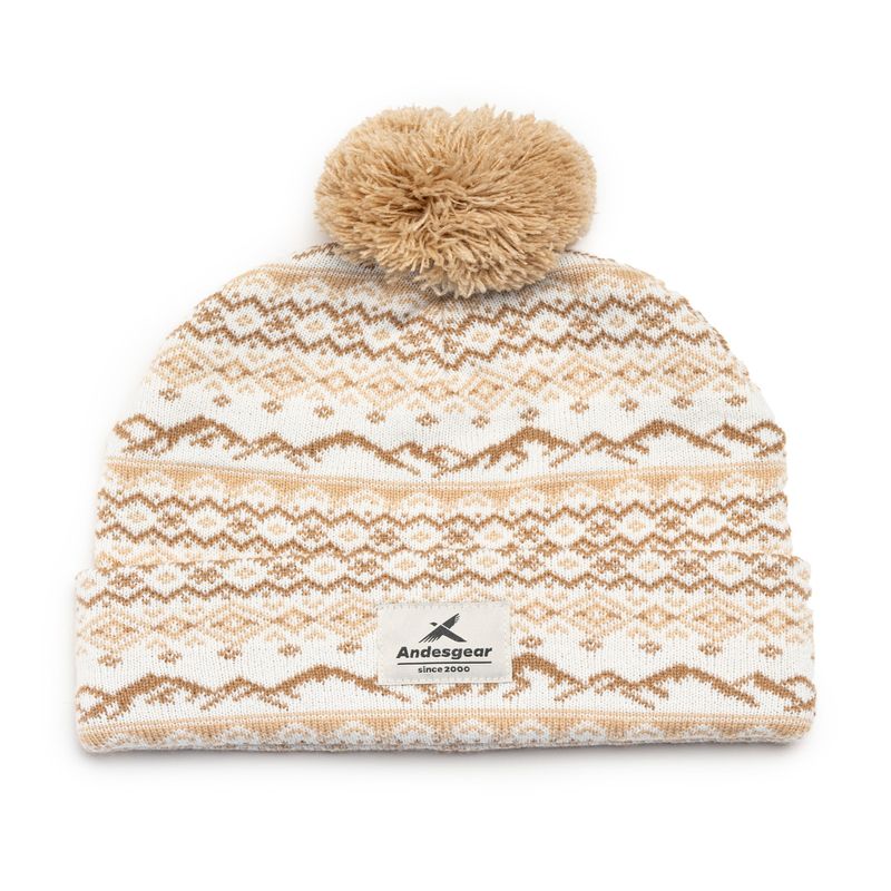 ANDESGEAR - Gorro Unisex Pompon Snow Beige Andesgear