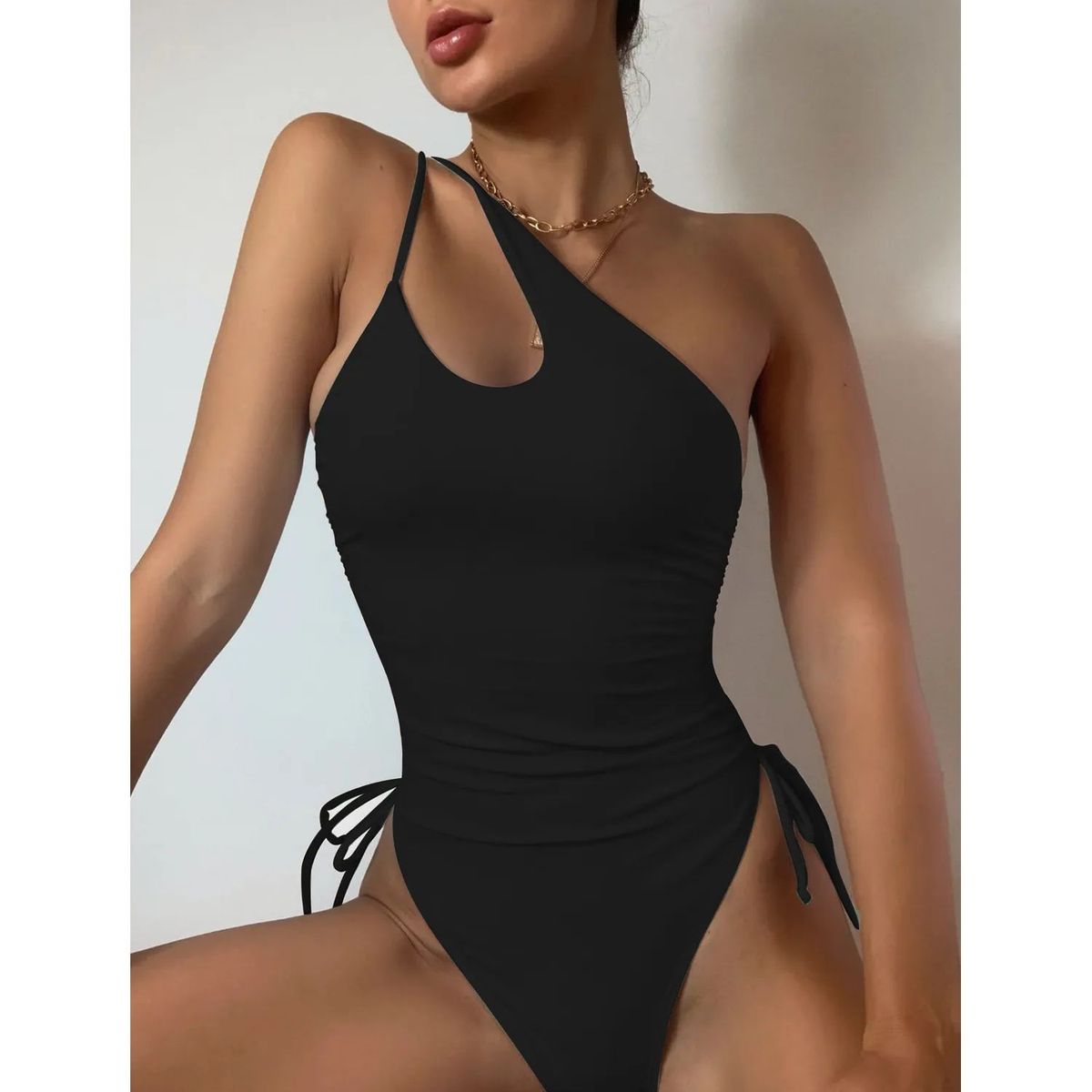 TIOZONEY - Traje de Baño Mujer Negro