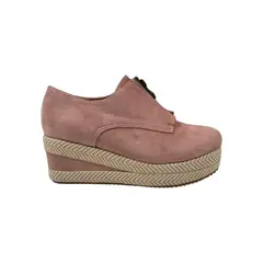 HERIEL - Zapato Panchita Rosa Plataforma.