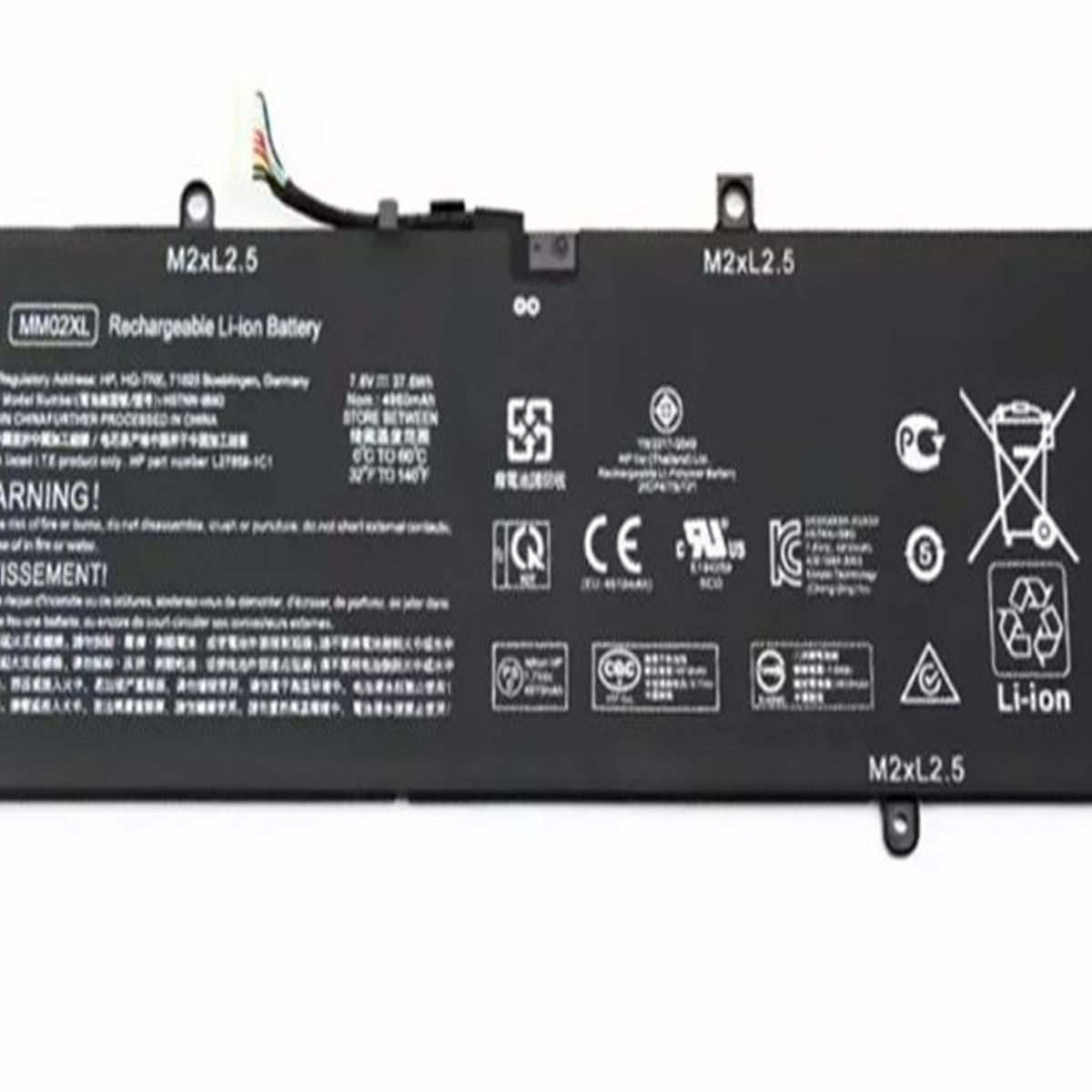 GENERICO - BATERIA PARA NOTEBOOK HP 13-AN37  2 CELDAS NEGRO MM02XL