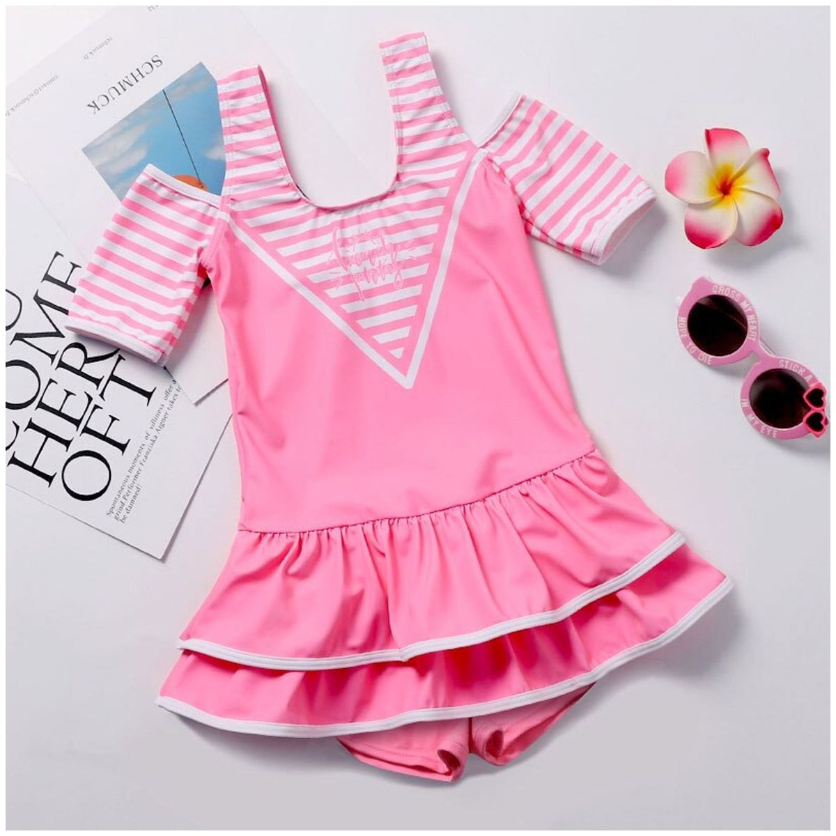 TIOZONEY - Traje de baño una pieza para niña
