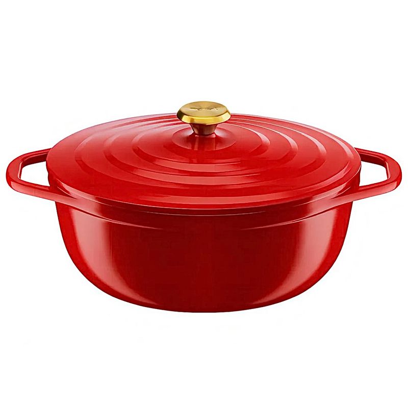 TEFAL - Olla Cocotte Ovalada 30x23 Cm Tefal Marca Francesa Color Rojo