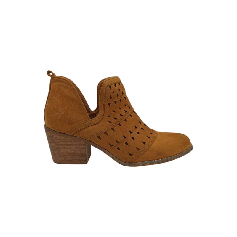 HERIEL - Zapato Camel Perforado Mujer.