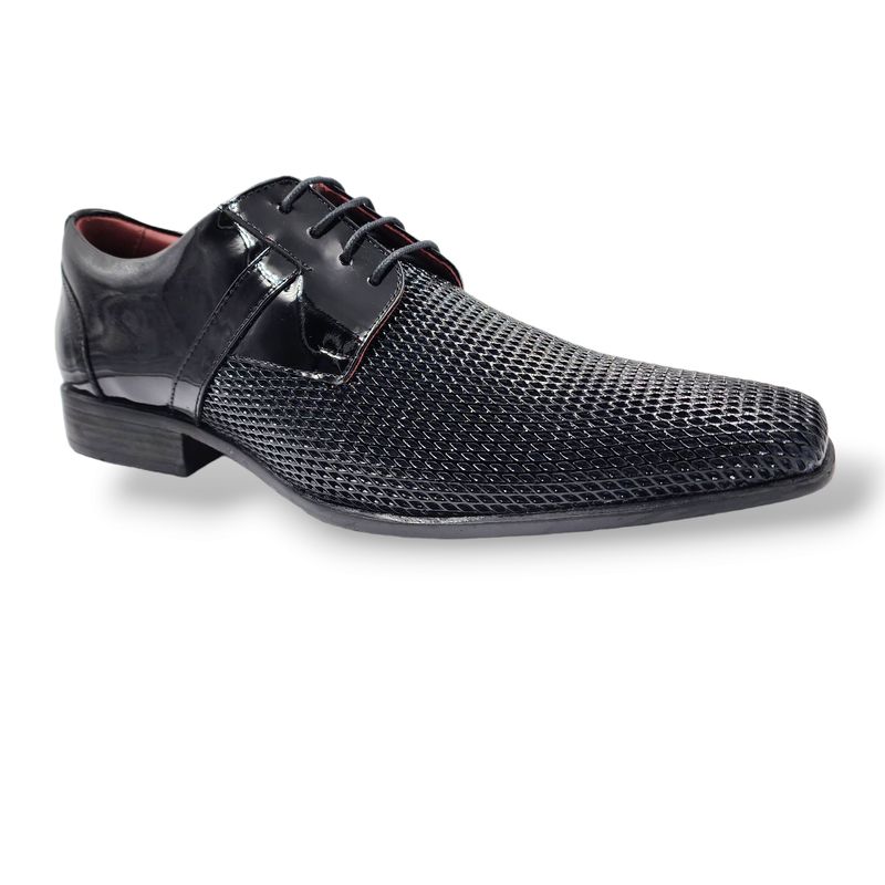 LEVURETT - Zapato Formal Hombre Cuero Charol Negro Levurett - 12103N