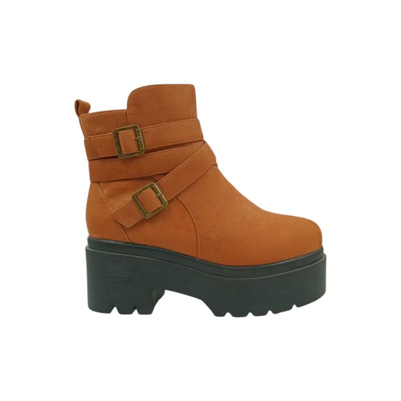 HERIEL - Botín Camel Plataforma Mujer