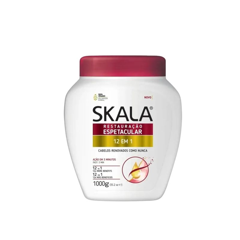 SKALA - Mascara Capilar Skala Restauración 12 Em 1 1000ml  Reparación Brillo
