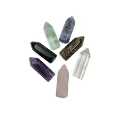 GENERICO - Pack 7 Puntas, Obeliscos Piedras Naturales Para Gemoterapia
