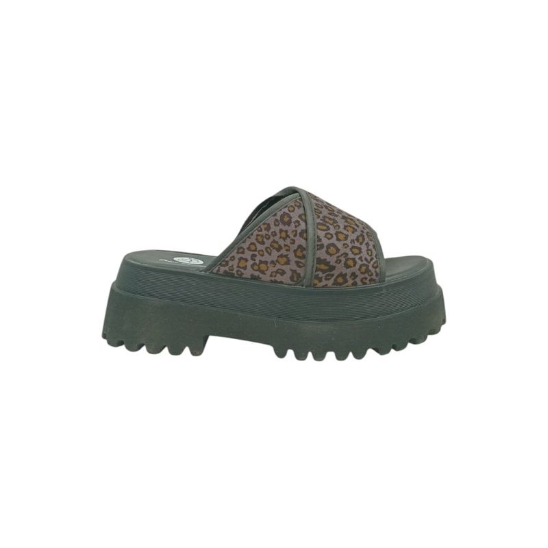 HERIEL - Sandalia Negra Print Plataforma
