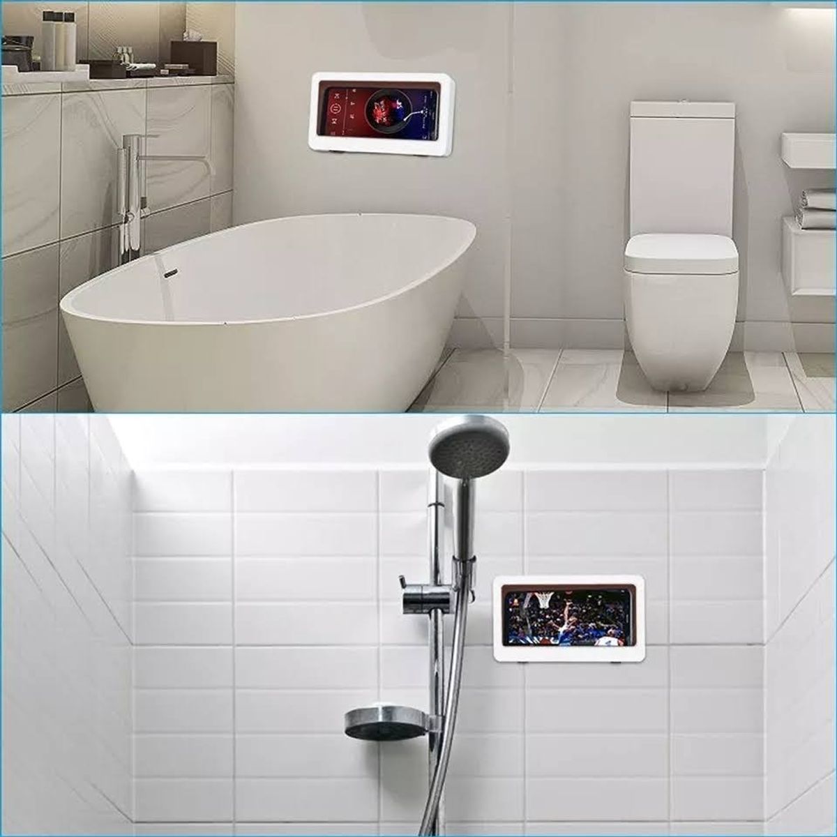 GENERICO - Soporte Para Teléfono Ducha Baño Casa Soporte Prueba De Agua.