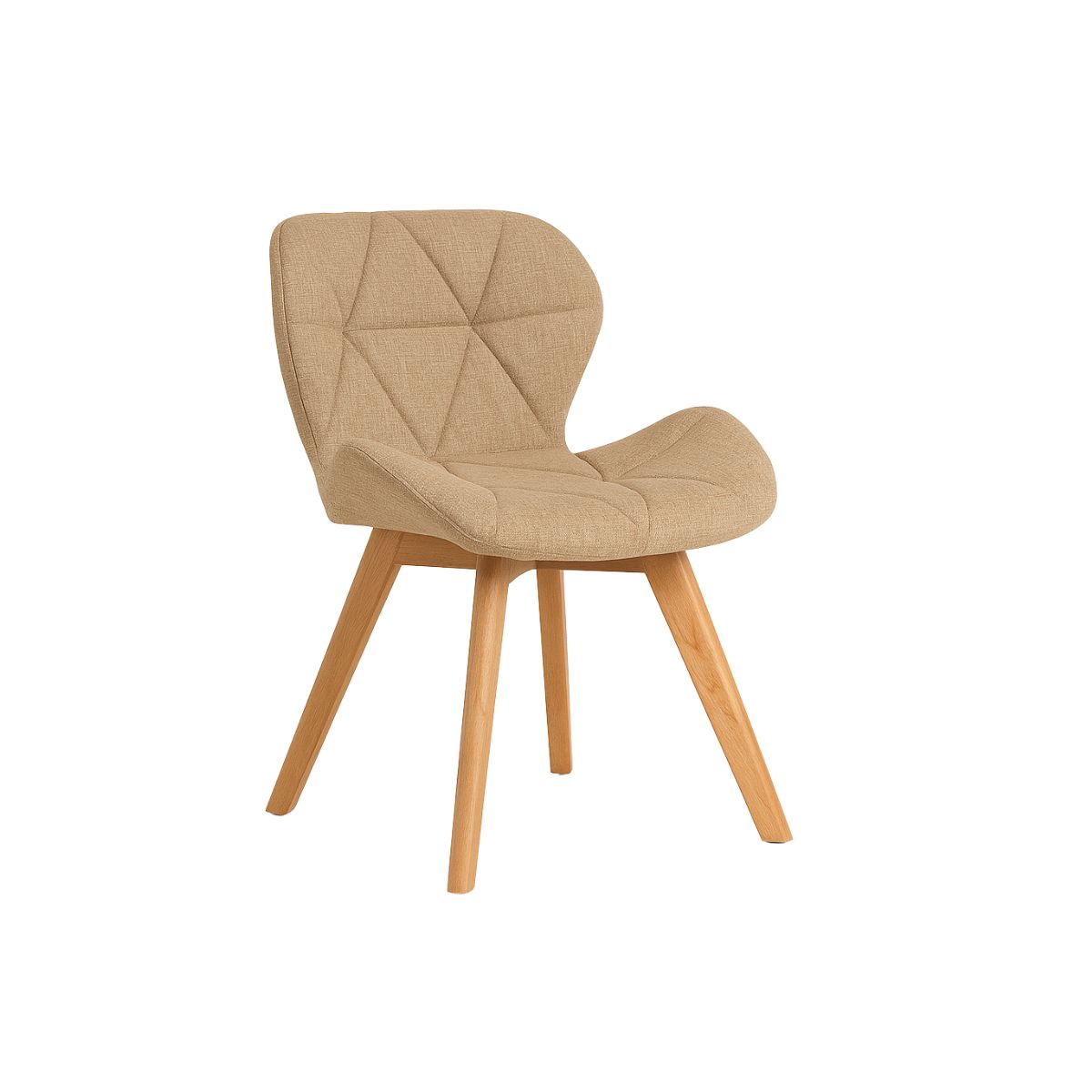 HABITA2 CHILE - Pack de 4 Silla Aviador Mariposa Radar Wood Lino - Beige