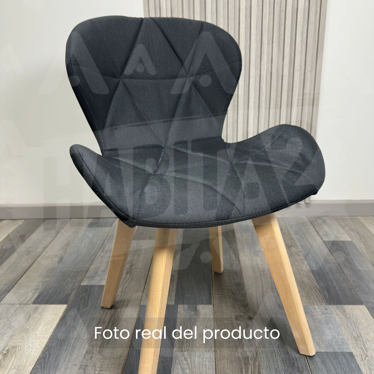 GENERICO - Silla Aviador Mariposa Radar Wood Lino - Negro
