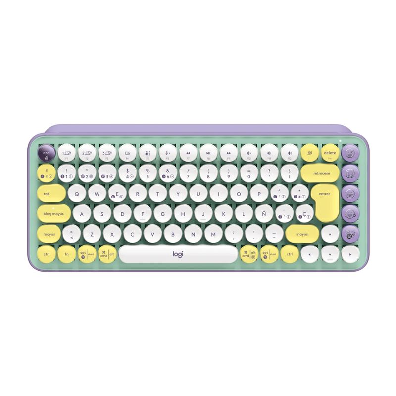 LOGITECH - Logitech Pop Keys Teclado Mecánico con Emojis Español - Daydream