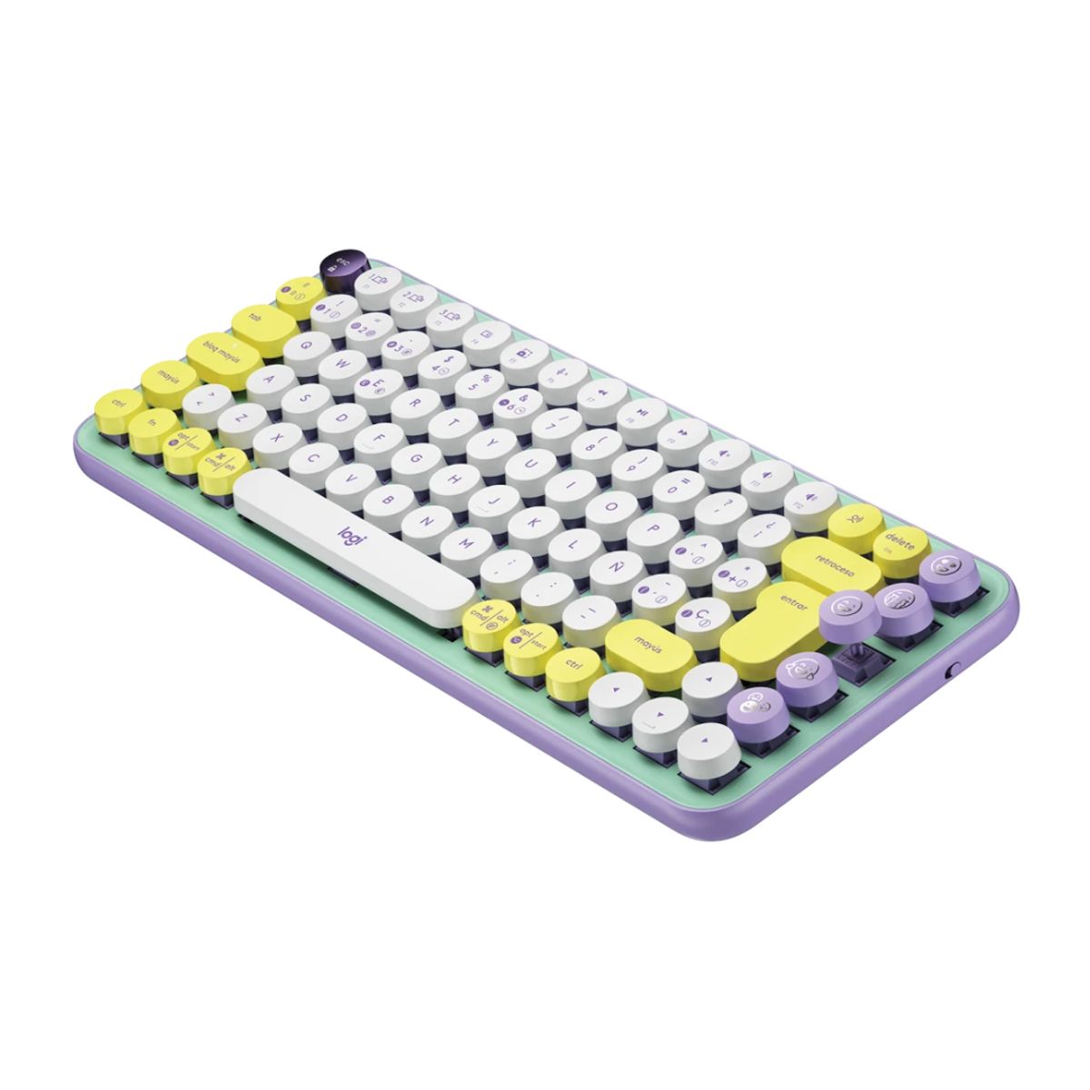 LOGITECH - Logitech Pop Keys Teclado Mecánico con Emojis Español - Daydream