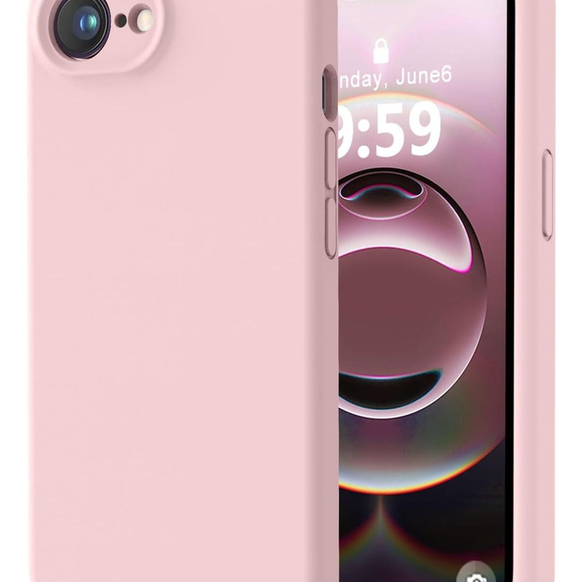 COMPUTECH - Funda Carcasa Premium Silicona Para iPhone 16e Rosa + Vidrio