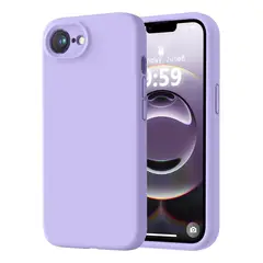 COMPUTECH - Funda Carcasa Premium Silicona Para iPhone 16e Lila + Vidrio