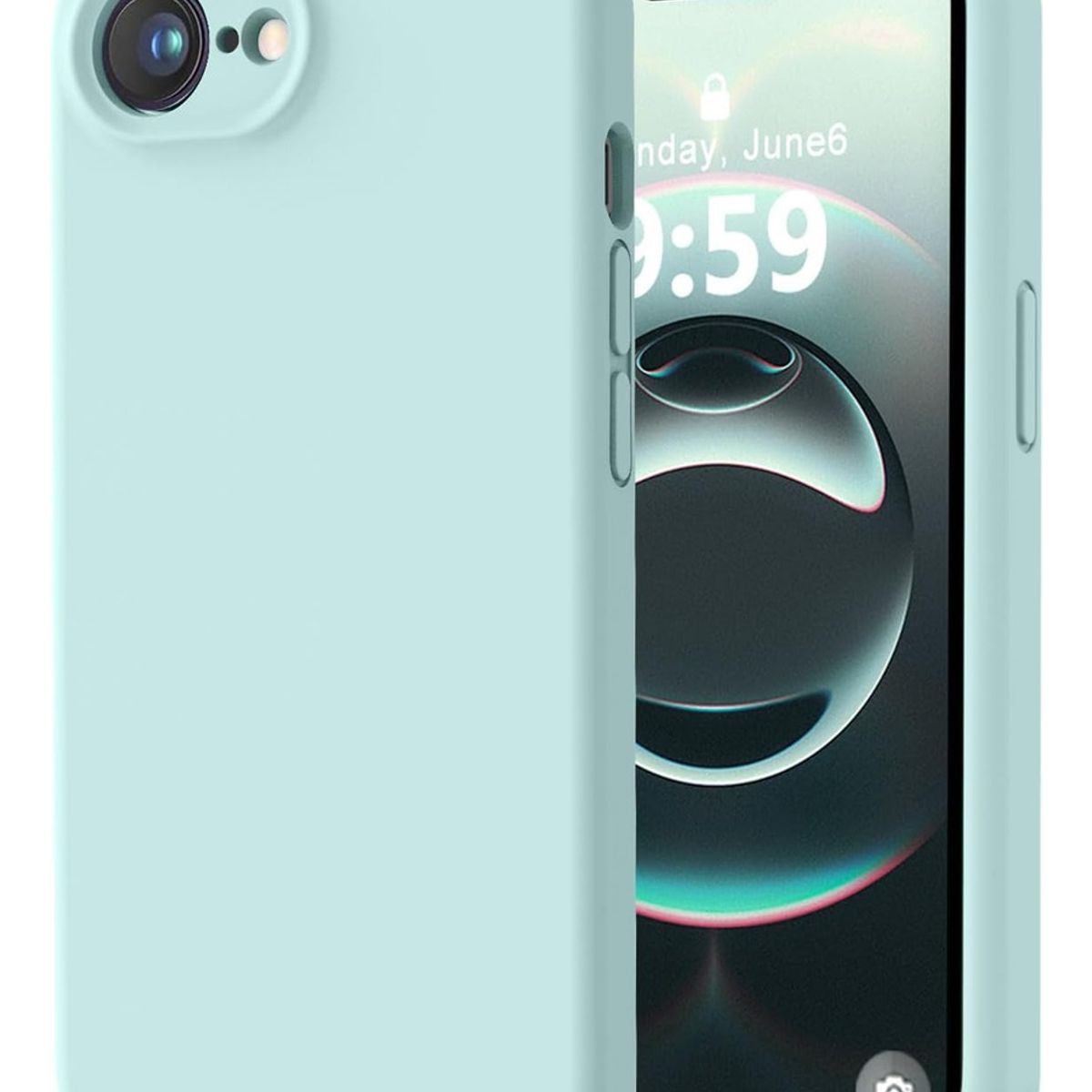 COMPUTECH - Funda Carcasa Premium Silicona Para iPhone 16e Menta.