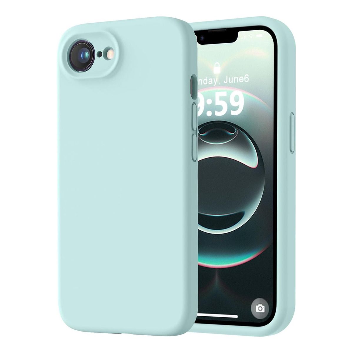 COMPUTECH - Funda Carcasa Premium Silicona Para iPhone 16e Menta.