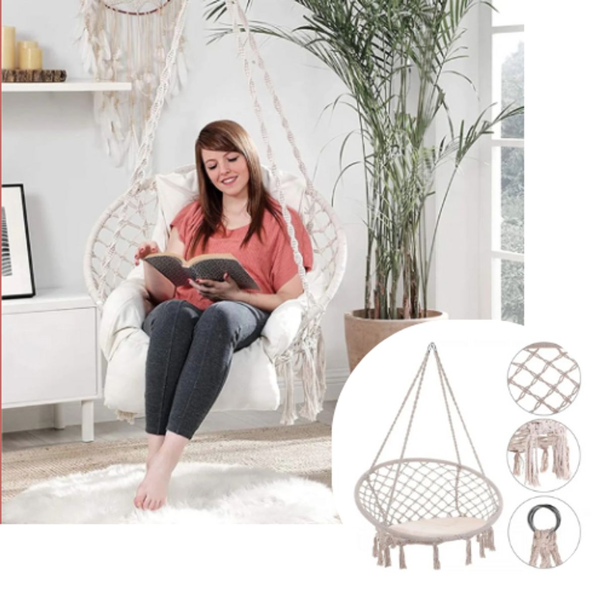 MOVI - Silla Hamaca para Interior o Exterior